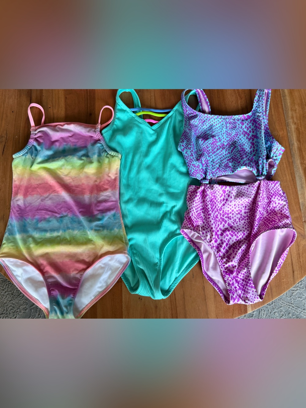 Bundle of Three one-piece, bathing suits Size 10/12